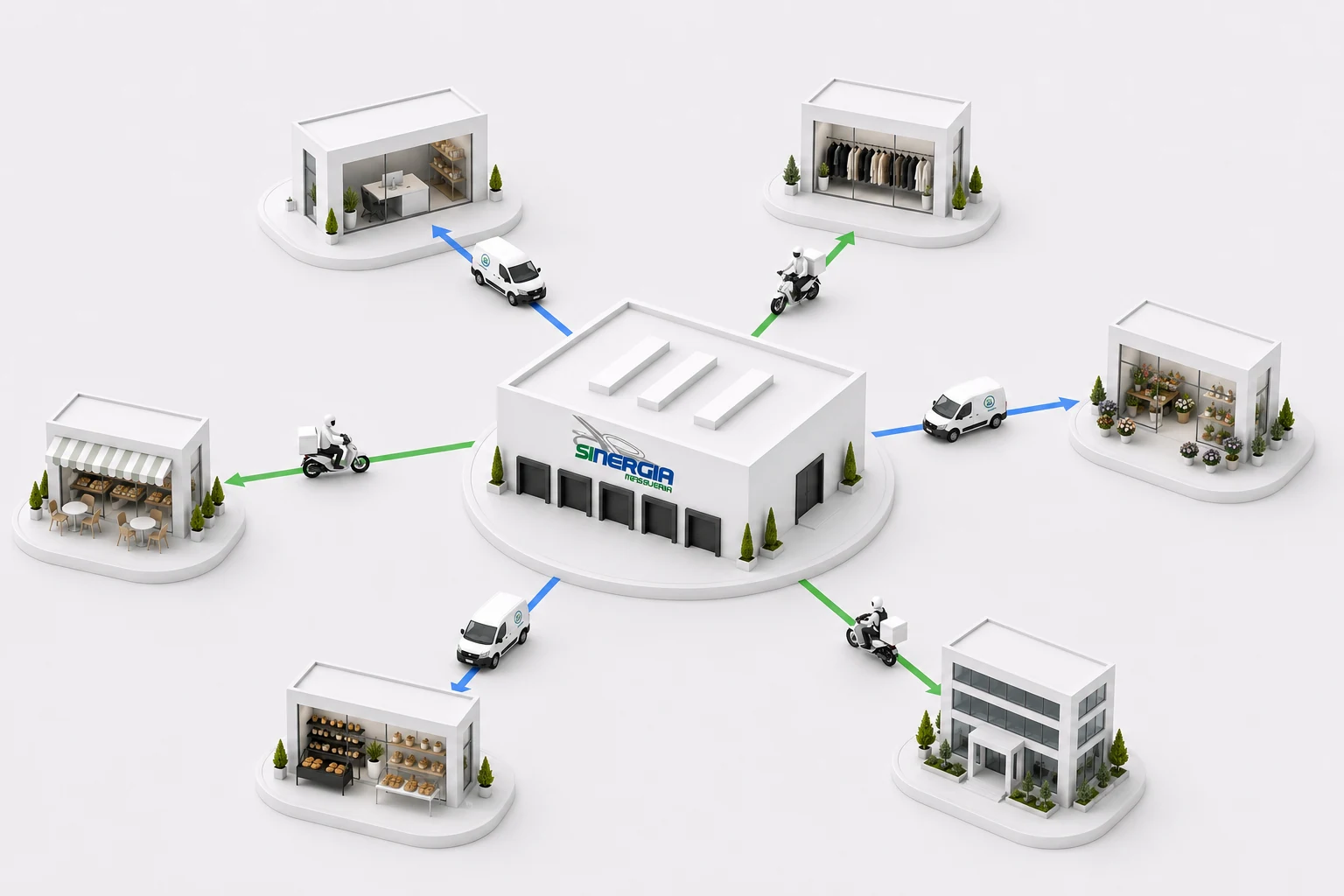 Rede de destinos Sinergia: ecommerce, retalho, floristas, empresas, premium e alimentação